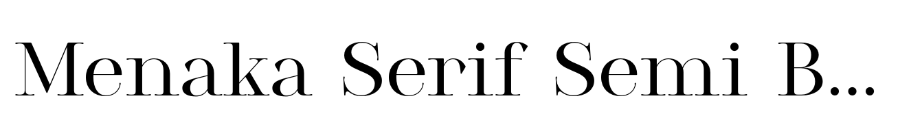 Menaka Serif Semi Bold